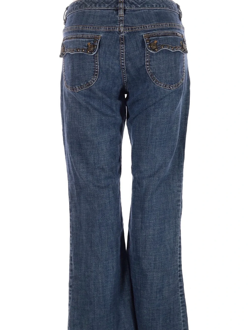 Michael Kors Dark Blue Mid-Rise Boot-Cut Jeans